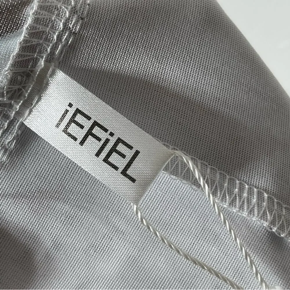 NWT iEFiEL Silver Booty Shorts. Girls Size 14